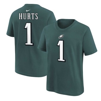 Youth Philadelphia Eagles Jalen Hurts Midnight Green Nike Player Name & Number T-Shirt