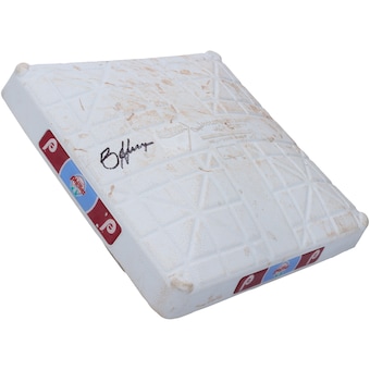 Bryce Harper Philadelphia Phillies Autographed Fanatics Authentic Game-Used Base vs. New York Yankees on August 6, 2020 - 3rd Base - Innings 7-9