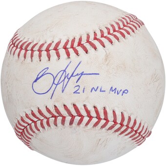 Bryce Harper Philadelphia Phillies Autographed Fanatics Authentic Game-Used Baseball from the 2021 MLB Season with "21 NL MVP" Inscription