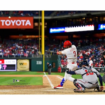 Unsigned Philadelphia Phillies Bryce Harper Fanatics Authentic Home Run Hit Photograph