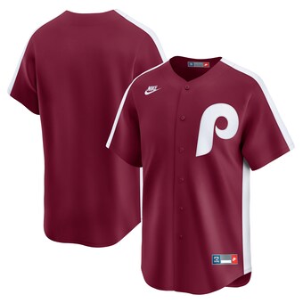 Men's Philadelphia Phillies Nike Burgundy Cooperstown Collection Limited Jersey