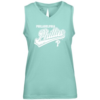 Women's Philadelphia Phillies  Levelwear Mint  Paisley Sweep V-Neck Tank Top