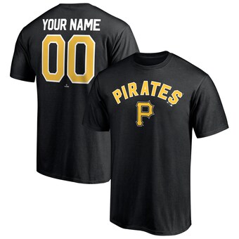 Men's Pittsburgh Pirates Fanatics Black Personalized Team Winning Streak Name & Number T-Shirt