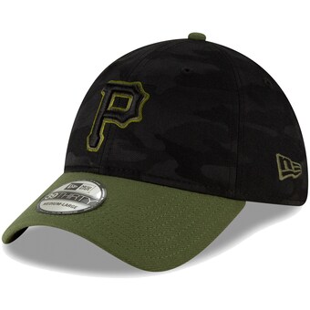 Men's Pittsburgh Pirates New Era Black/Olive Alternate 3 Team Classic 39THIRTY Flex Hat