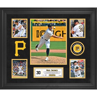 Paul Skenes Pittsburgh Pirates Fanatics Authentic Framed 5-Photo Debut Collage with a Capsule of Game-Used Dirt