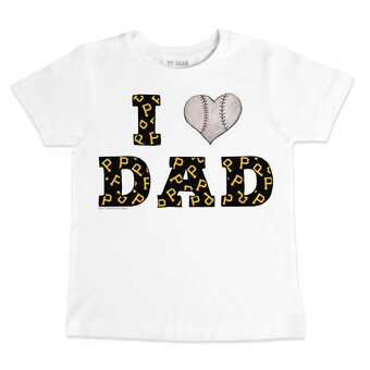 Toddler Pittsburgh Pirates Tiny Turnip White I Love Dad T-Shirt