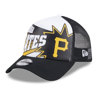 Youth Pittsburgh Pirates New Era Black Boom 9FORTY Adjustable Hat