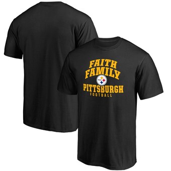 Men's Pittsburgh Steelers Black Faith Family T-Shirt