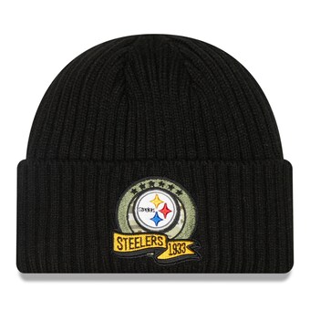 Men's Pittsburgh Steelers New Era Black 2022 Salute To Service Knit Hat 