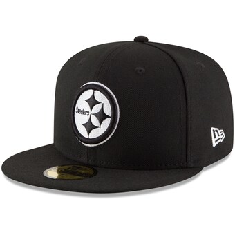 Men's Pittsburgh Steelers New Era Black B-Dub 59FIFTY Fitted Hat