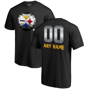 Men's Pittsburgh Steelers NFL Pro Line Black Personalized Midnight Mascot T-Shirt