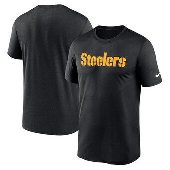 Men's Pittsburgh Steelers Nike Black Primetime Legend Wordmark Performance T-Shirt