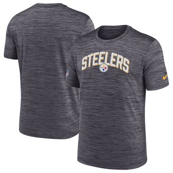 Men's Pittsburgh Steelers Nike Black Sideline Velocity Athletic Stack Performance T-Shirt