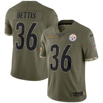 Men's Pittsburgh Steelers Jerome Bettis Nike Olive Salute To Service Retired Player Limited Jersey