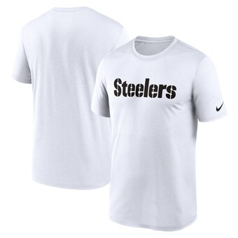 Men's Pittsburgh Steelers  Nike White Legend Wordmark Performance T-Shirt