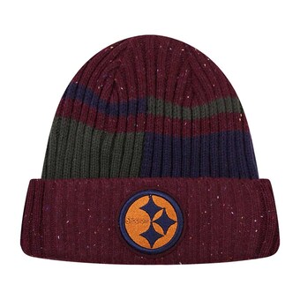 Men's Pittsburgh Steelers Pro Standard Burgundy Speckled Cuffed Knit Hat