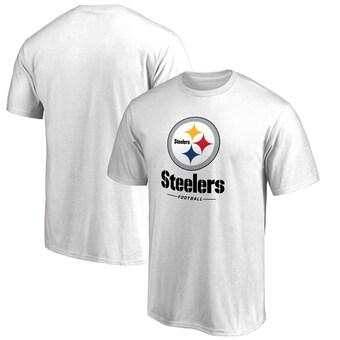 Men's Pittsburgh Steelers White Team Lockup 2 T-Shirt