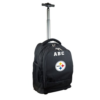 Pittsburgh Steelers MOJO Black 19'' Personalized Premium Wheeled Backpack