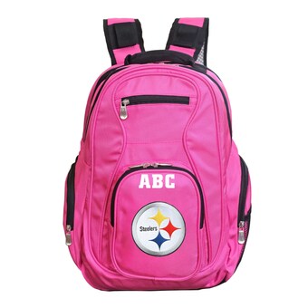 Pittsburgh Steelers MOJO Pink Personalized Premium Laptop Backpack
