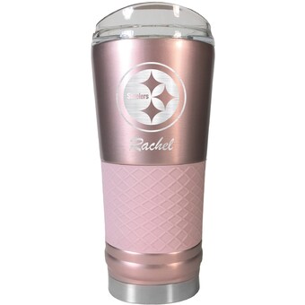 Pittsburgh Steelers 24oz. Personalized Rose Gold Draft Tumbler