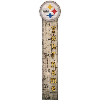 Pittsburgh Steelers 6" x 36" Personalized Growth Chart Sign