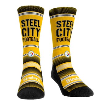 Pittsburgh Steelers Rock Em Socks Team Slogan Crew Socks