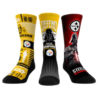 Pittsburgh Steelers Stormtrooper & Darth Vader Rock Em Socks Three-Pack Star Wars Crew Socks Set