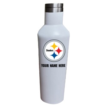 Pittsburgh Steelers White 17oz. Personalized Infinity Stainless Steel Water Bottle