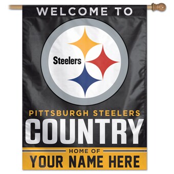 Pittsburgh Steelers WinCraft Personalized 27'' x 37'' Single-Sided Vertical Banner