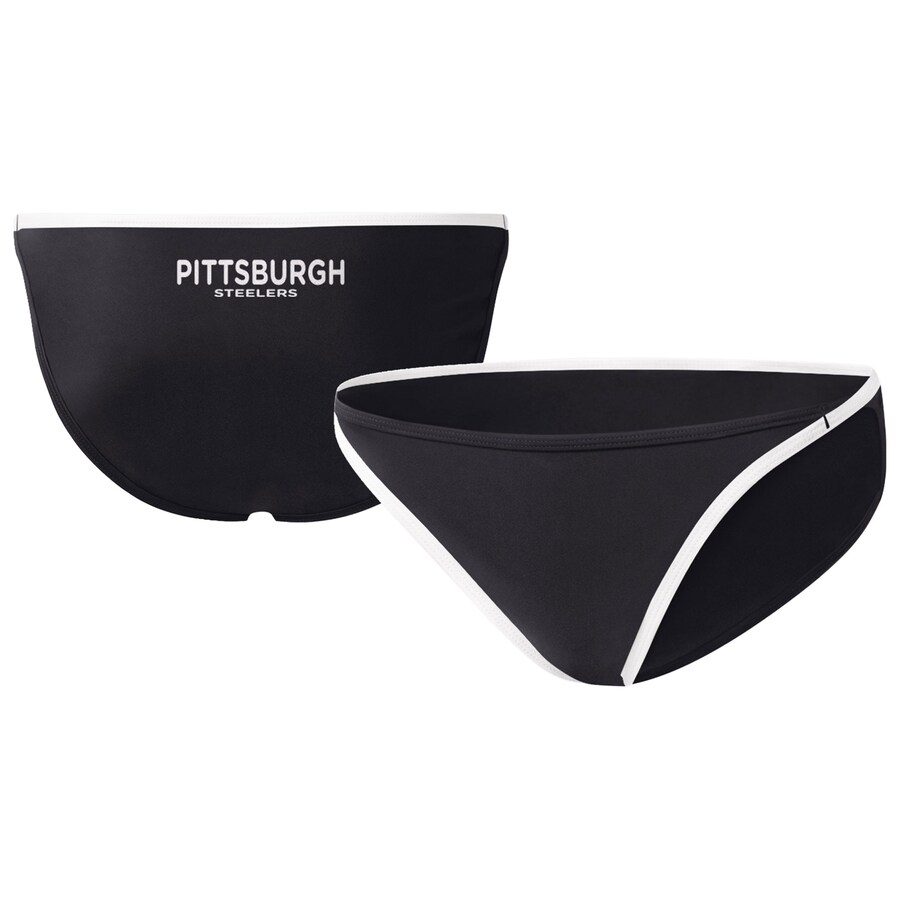 Women's Pittsburgh Steelers G-III 4Her by Carl Banks Black Play Action Bikini Bottom