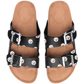 Women's Pittsburgh Steelers Mini Print Double Buckle Sandal