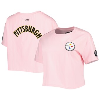 Women's Pittsburgh Steelers Pro Standard Pink Cropped Boxy T-Shirt