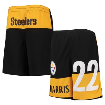 Youth Pittsburgh Steelers Najee Harris Black Name & Number Player Shorts