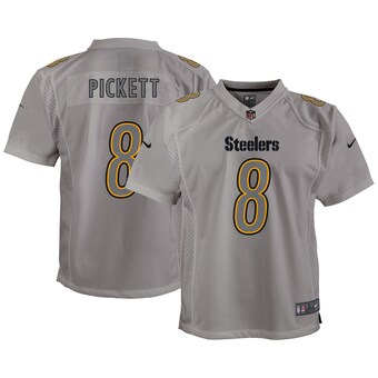 Youth Pittsburgh Steelers Kenny Pickett Nike Gray Atmosphere Game Jersey