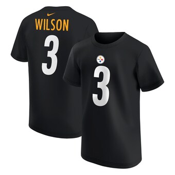 Youth Pittsburgh Steelers Russell Wilson Nike Black  Name & Number T-Shirt