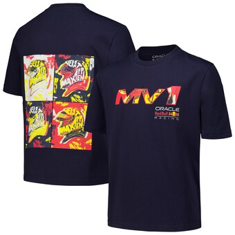 Max Verstappen Red Bull Racing Youth Pop Art Oversized T-Shirt - Navy