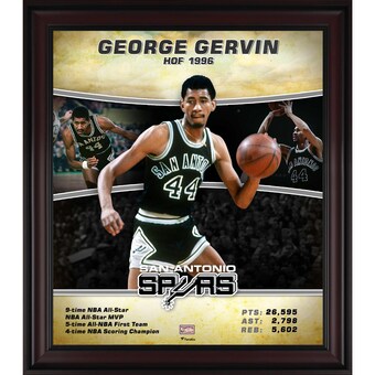 George Gervin San Antonio Spurs Fanatics Authentic Framed 15" x 17" Hardwood Classics Player Collage