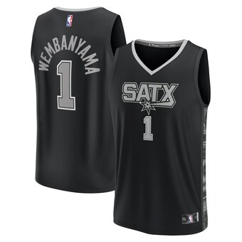 Victor Wembanyama San Antonio Spurs Fanatics Youth Fast Break Player Jersey - Statement Edition - Black