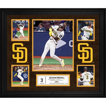 Jackson Merrill San Diego Padres Fanatics Authentic Framed 2024 Debut 5-Photo Collage