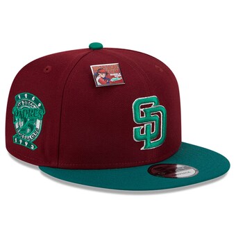 San Diego Padres New Era Strawberry Big League Chew Flavor Pack 9FIFTY Snapback Hat - Cardinal/ Green