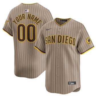  San Diego Padres Nike  Alternate Limited Custom Jersey – Khaki