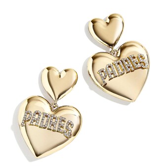 San Diego Padres WEAR by Erin Andrews x Baublebar Heart Statement Drop Earrings