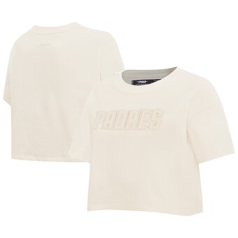 Women's San Diego Padres Pro Standard Cream Cropped Boxy T-Shirt