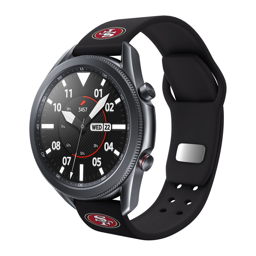 San Francisco 49ers Black 22mm Samsung Compatible Watch Band