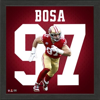 San Francisco 49ers Nick Bosa Highland Mint 13'' x 13'' Impact Jersey Framed Photo