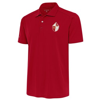 Men's San Francisco 49ers Antigua Red Team Logo Throwback Big & Tall Tribute Polo