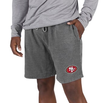 Men's San Francisco 49ers Concepts Sport Charcoal Trackside Fleece Jam Shorts