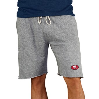 Men's San Francisco 49ers Concepts Sport Gray Throwback Logo Mainstream Terry Shorts
