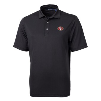 Men's San Francisco 49ers Cutter & Buck Black Big & Tall Virtue Eco Pique Recycled Polo