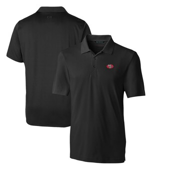 Men's San Francisco 49ers Cutter & Buck Black Throwback Logo Big & Tall Forge Stretch Polo